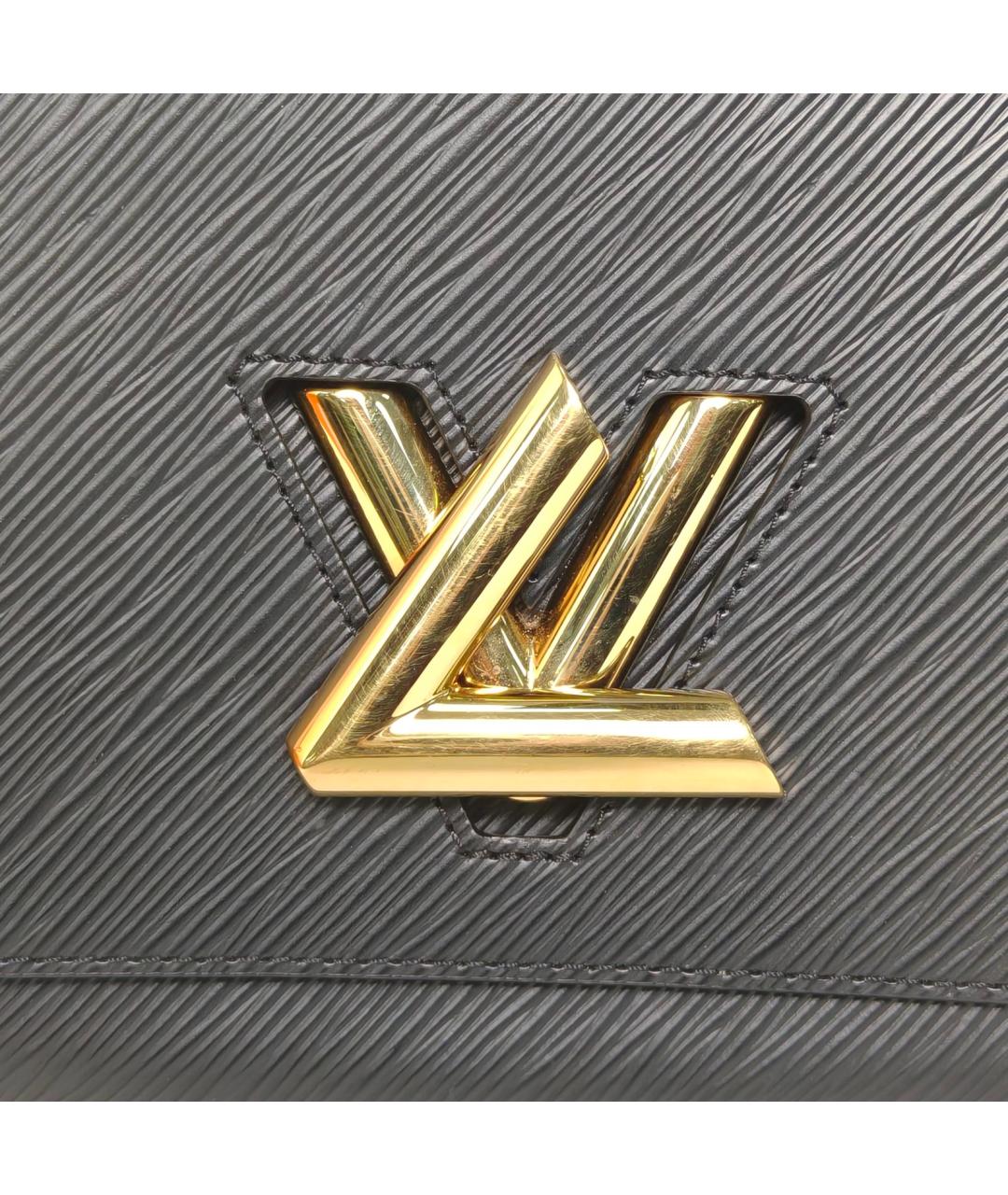 LOUIS VUITTON Черная кожаная сумка через плечо, фото 7