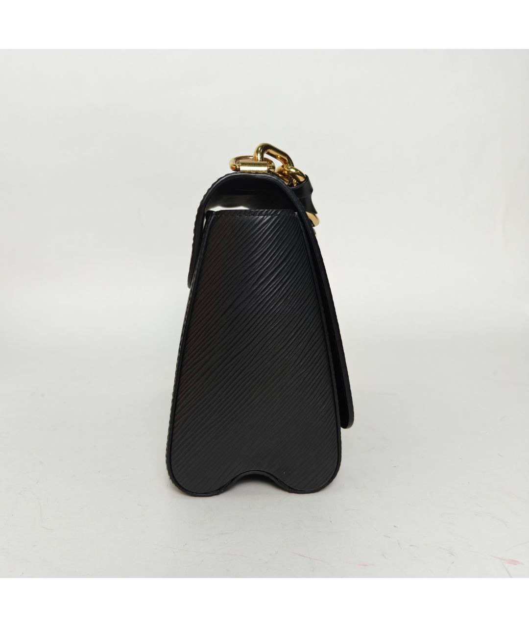 LOUIS VUITTON Черная кожаная сумка через плечо, фото 3