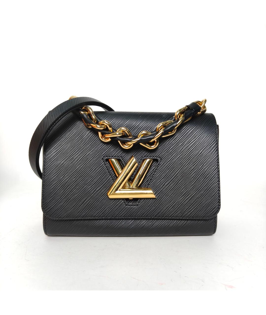 LOUIS VUITTON Черная кожаная сумка через плечо, фото 2