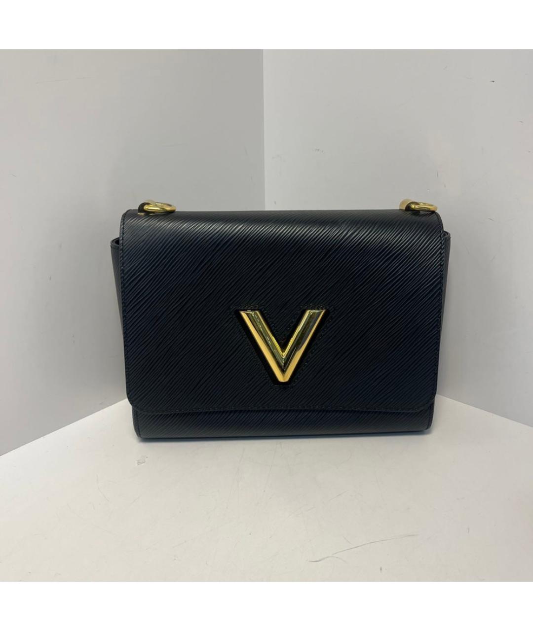 LOUIS VUITTON Черная кожаная сумка через плечо, фото 9