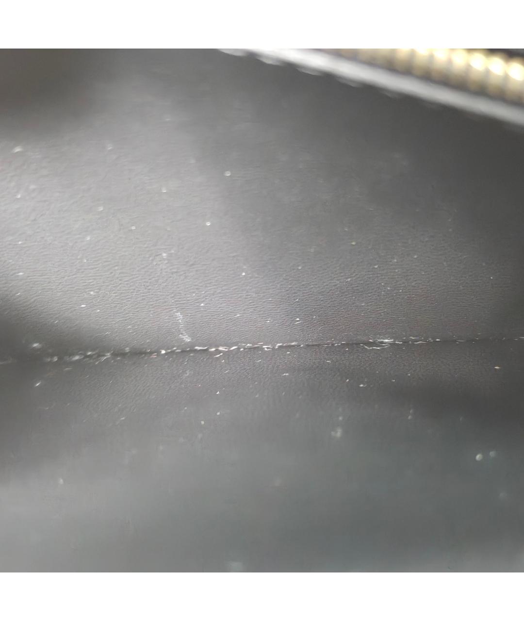 LOUIS VUITTON Черная кожаная сумка через плечо, фото 8