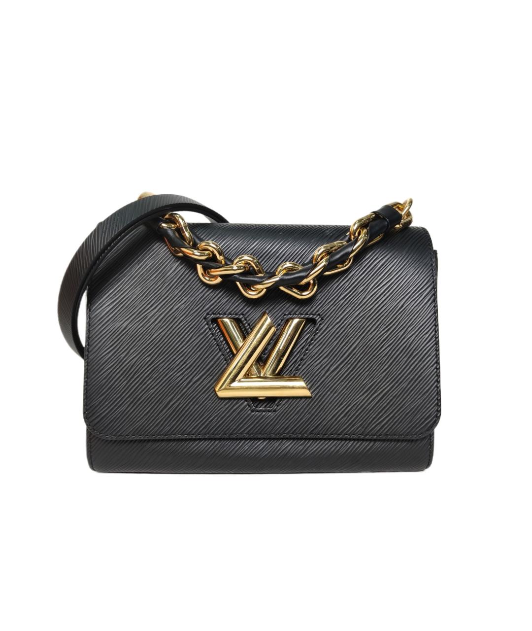 LOUIS VUITTON Черная кожаная сумка через плечо, фото 10