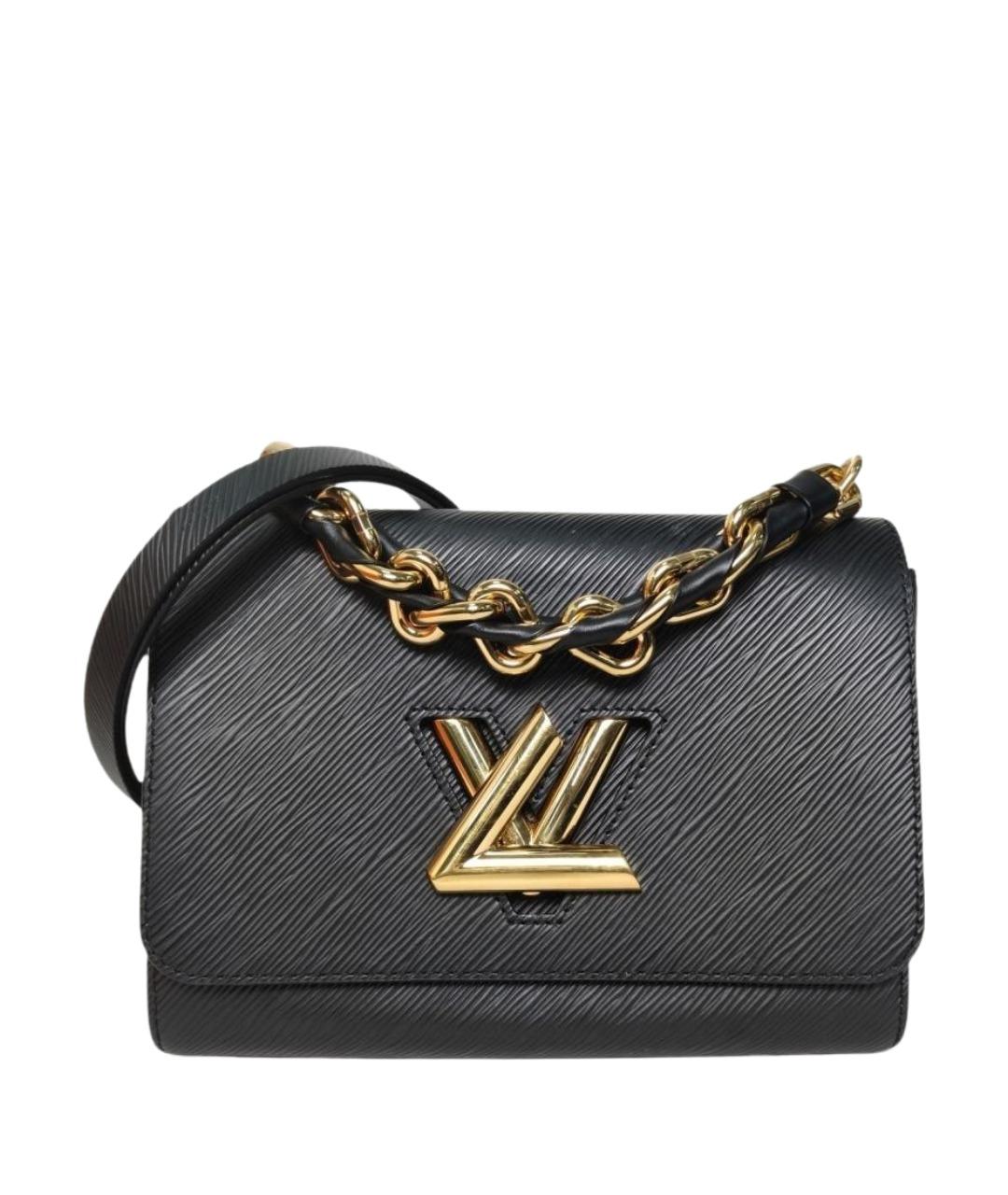 LOUIS VUITTON Черная кожаная сумка через плечо, фото 1