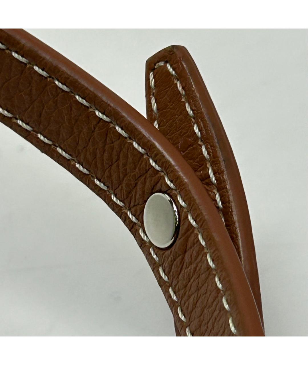 GOYARD Коричневая кожаная сумка через плечо, фото 9