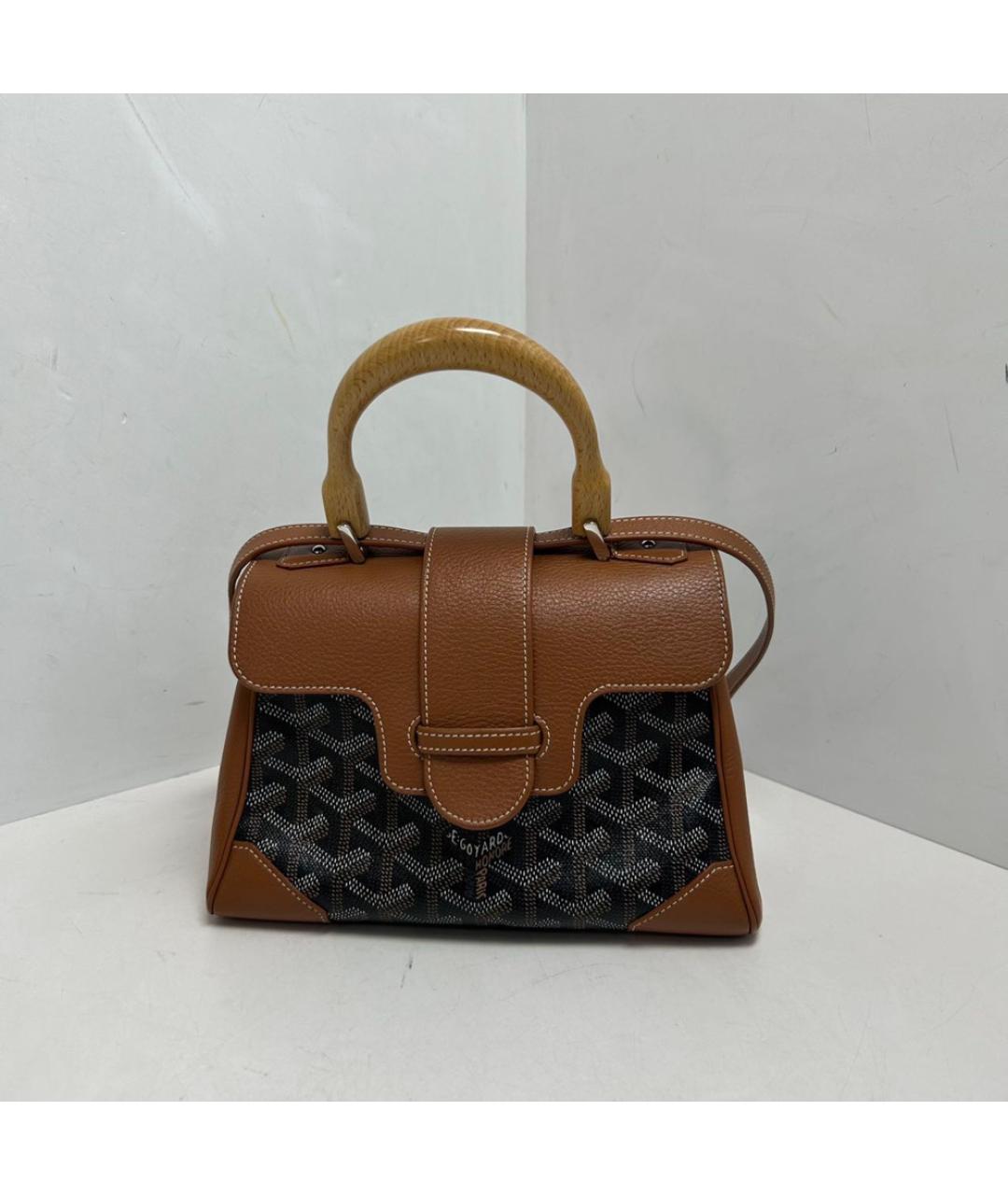 GOYARD Коричневая кожаная сумка через плечо, фото 8