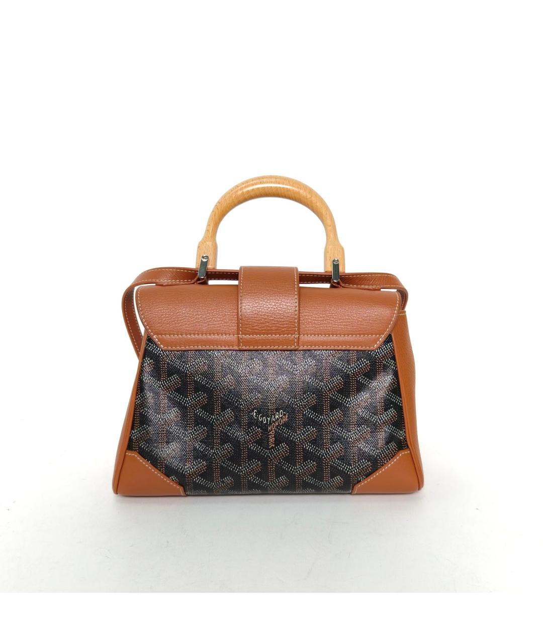 GOYARD Коричневая кожаная сумка через плечо, фото 4