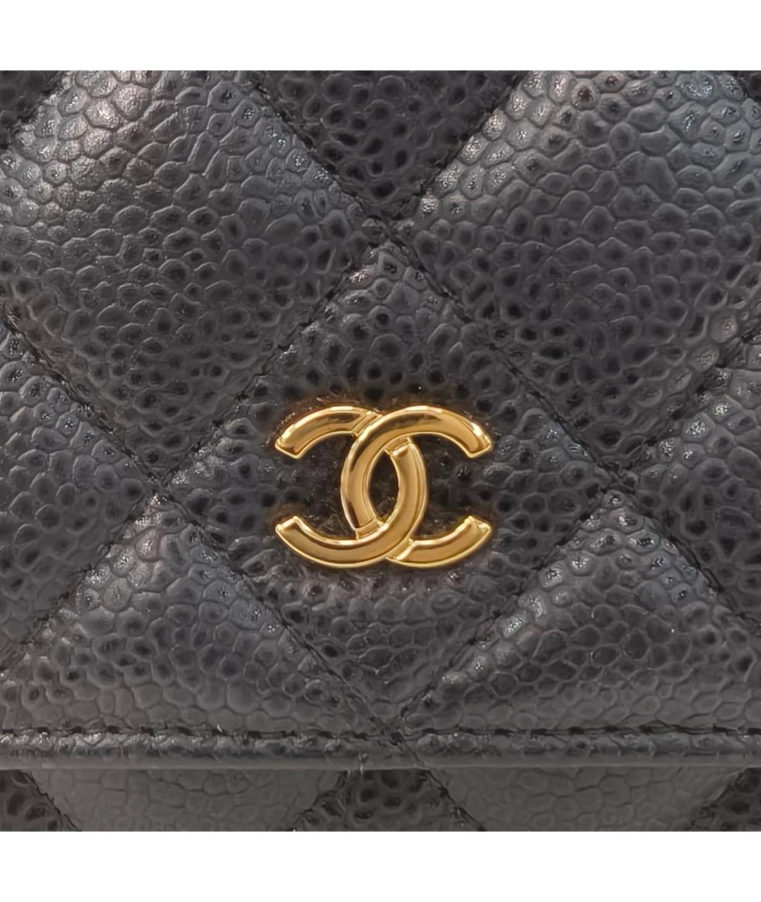 CHANEL Черная кожаная сумка через плечо, фото 7