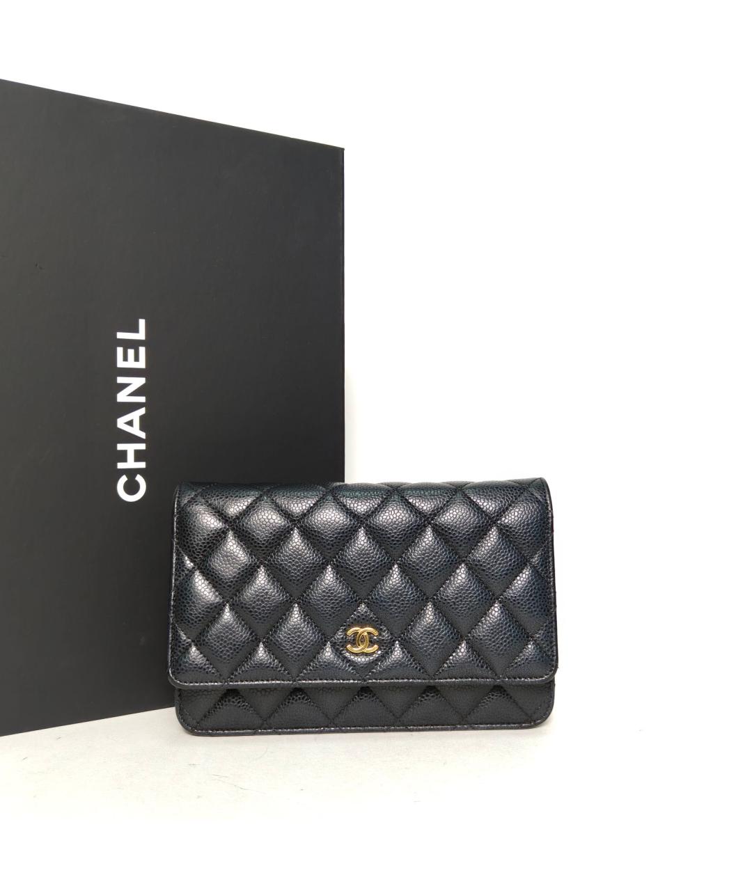 CHANEL Черная кожаная сумка через плечо, фото 9