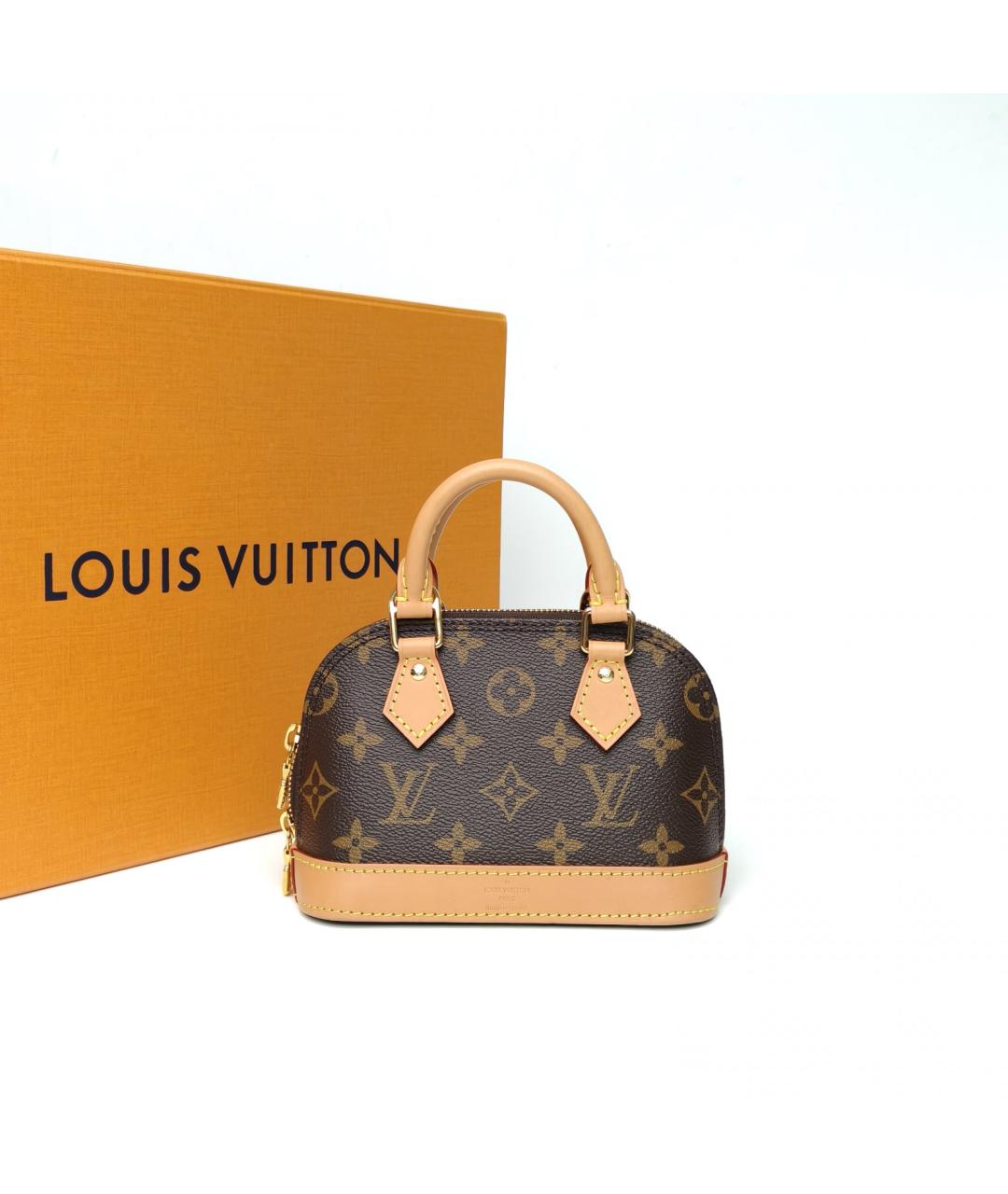 LOUIS VUITTON Коричневая сумка с короткими ручками, фото 9