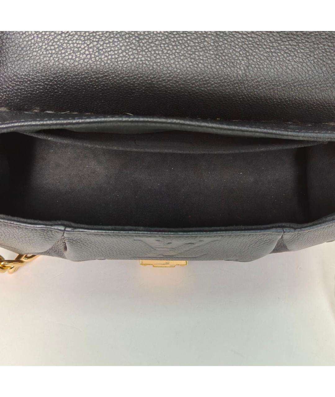 LOUIS VUITTON Черная кожаная сумка через плечо, фото 8