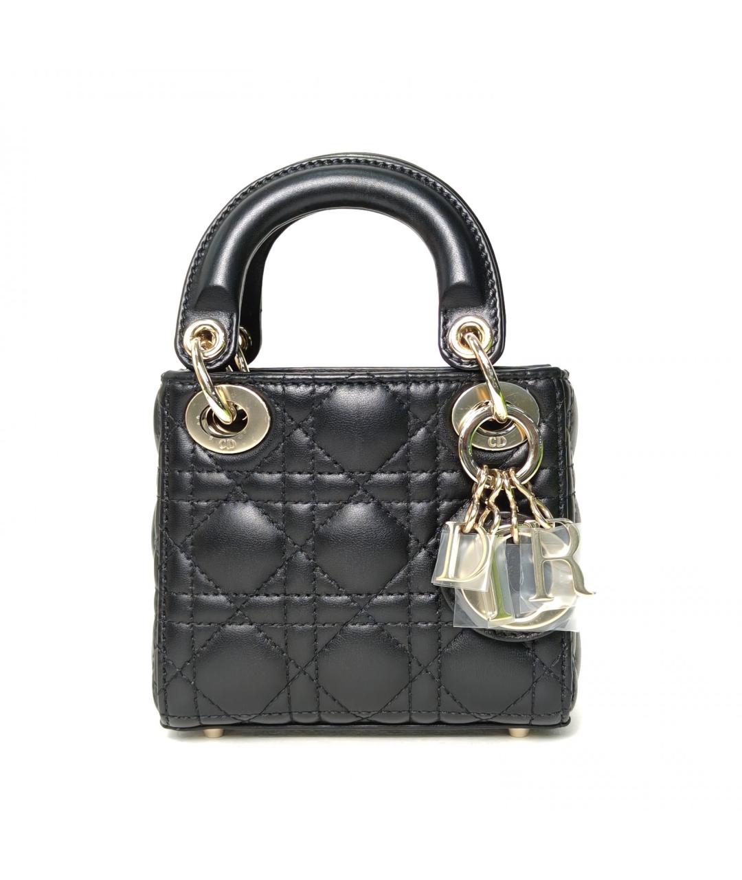 CHRISTIAN DIOR Черная кожаная сумка через плечо, фото 2