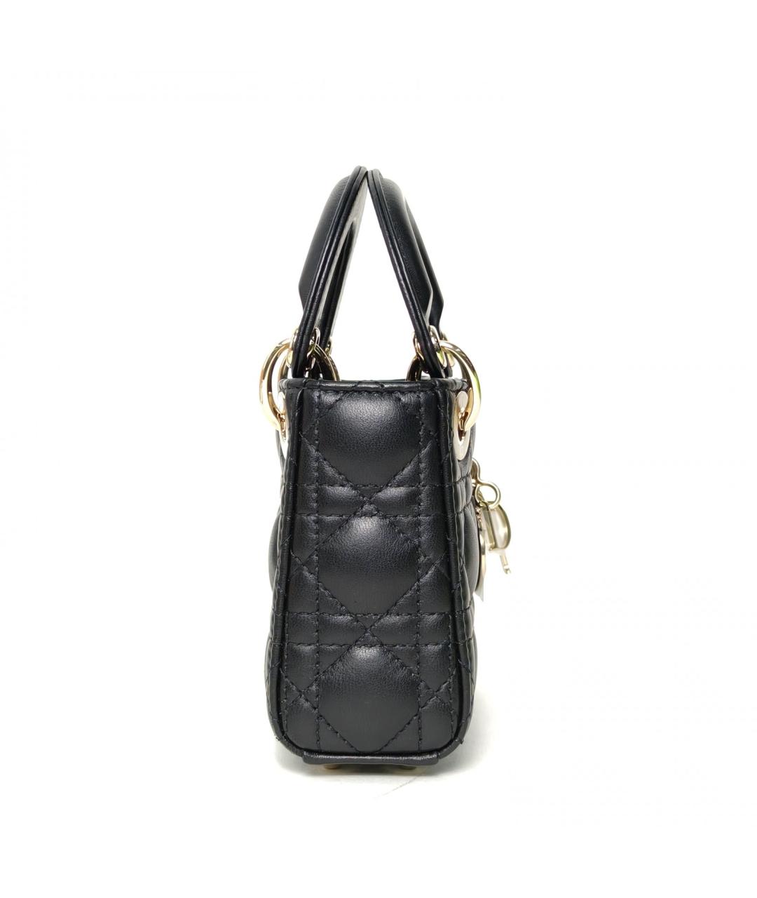 CHRISTIAN DIOR Черная кожаная сумка через плечо, фото 3