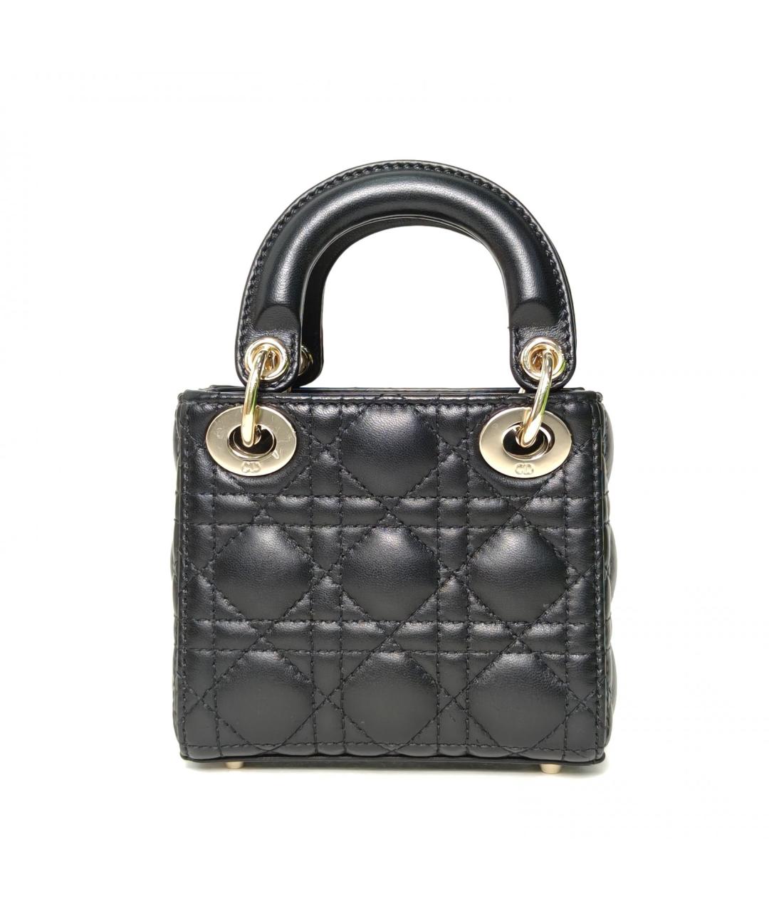 CHRISTIAN DIOR Черная кожаная сумка через плечо, фото 4