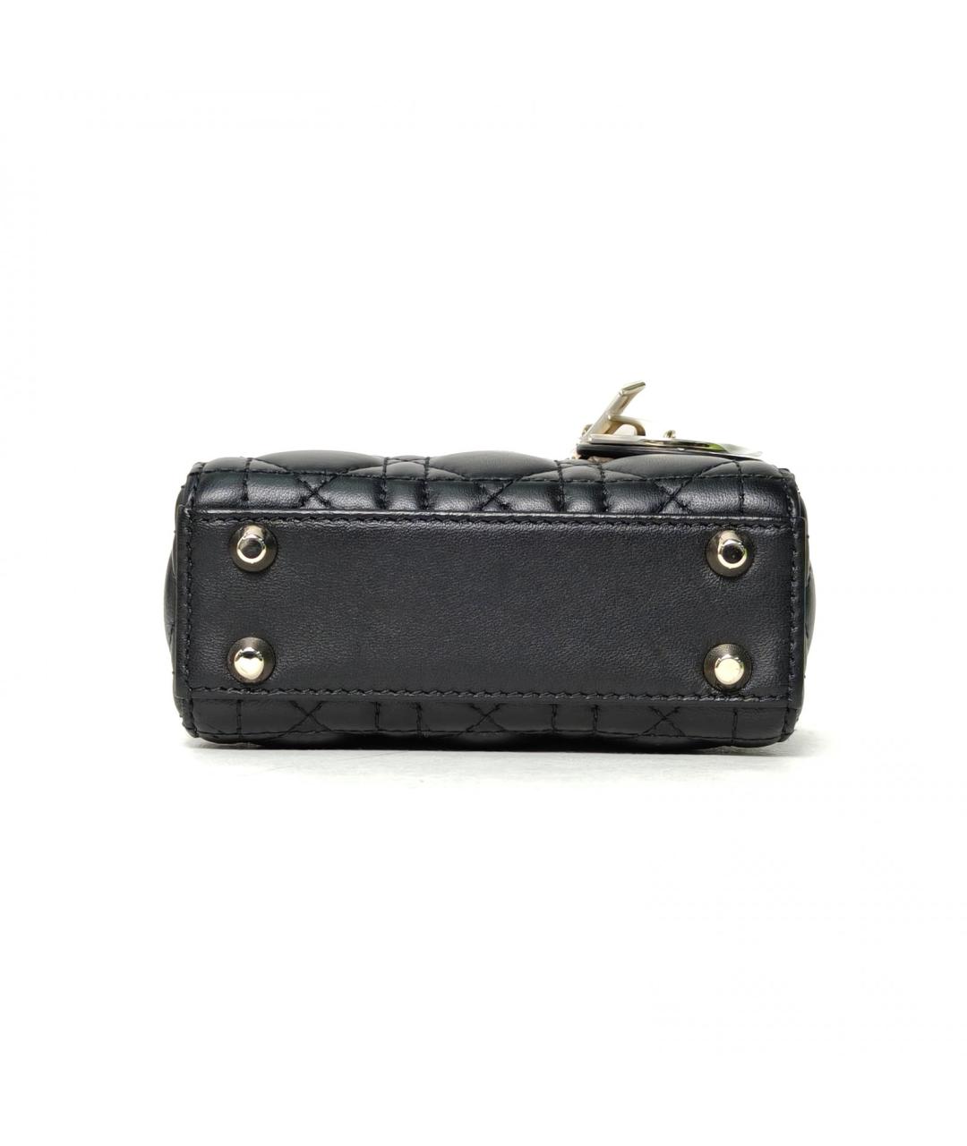 CHRISTIAN DIOR Черная кожаная сумка через плечо, фото 6