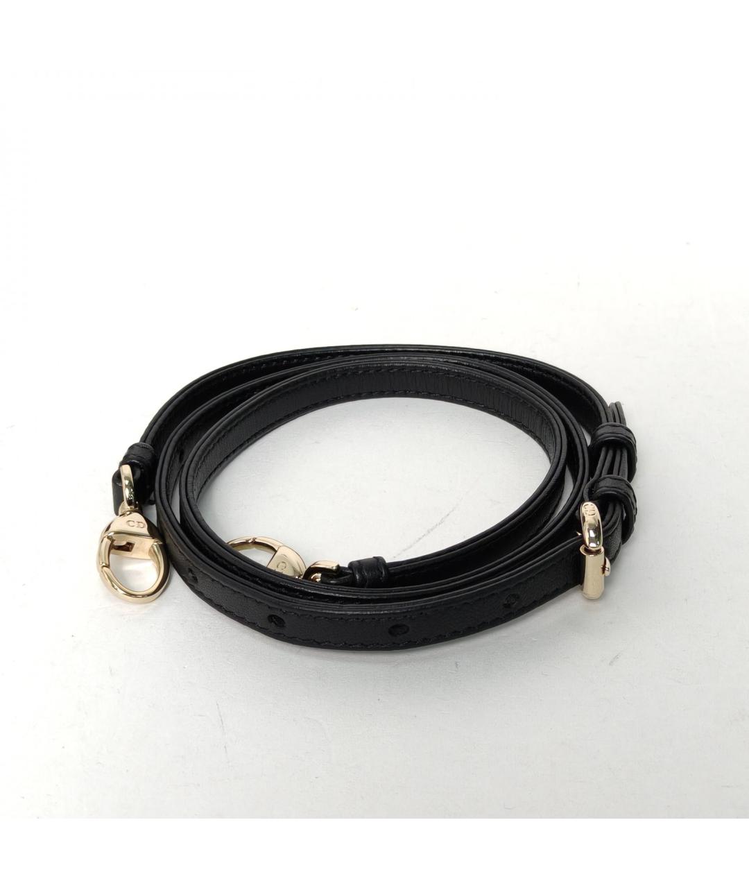 CHRISTIAN DIOR Черная кожаная сумка через плечо, фото 9