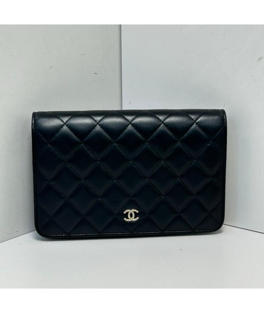 CHANEL Черная кожаная сумка через плечо, фото 8