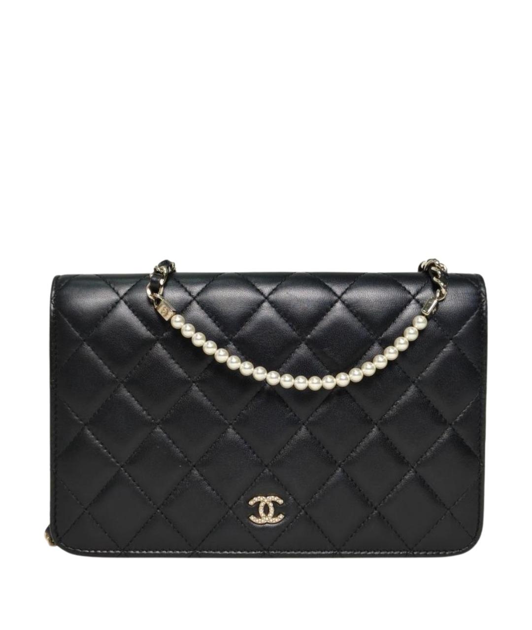 CHANEL Черная кожаная сумка через плечо, фото 1