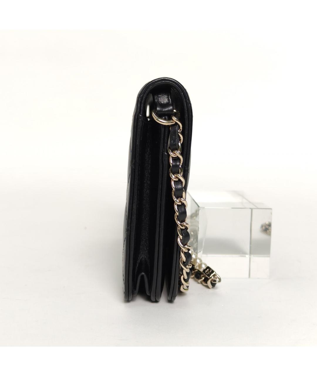 CHANEL Черная кожаная сумка через плечо, фото 5