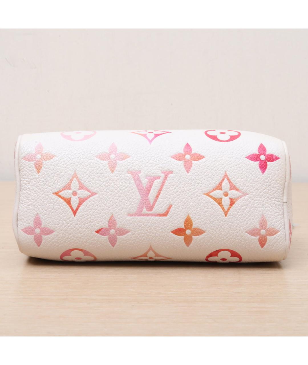 LOUIS VUITTON Бежевая кожаная сумка с короткими ручками, фото 8