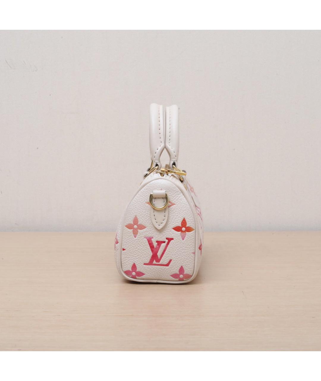 LOUIS VUITTON Бежевая кожаная сумка с короткими ручками, фото 5