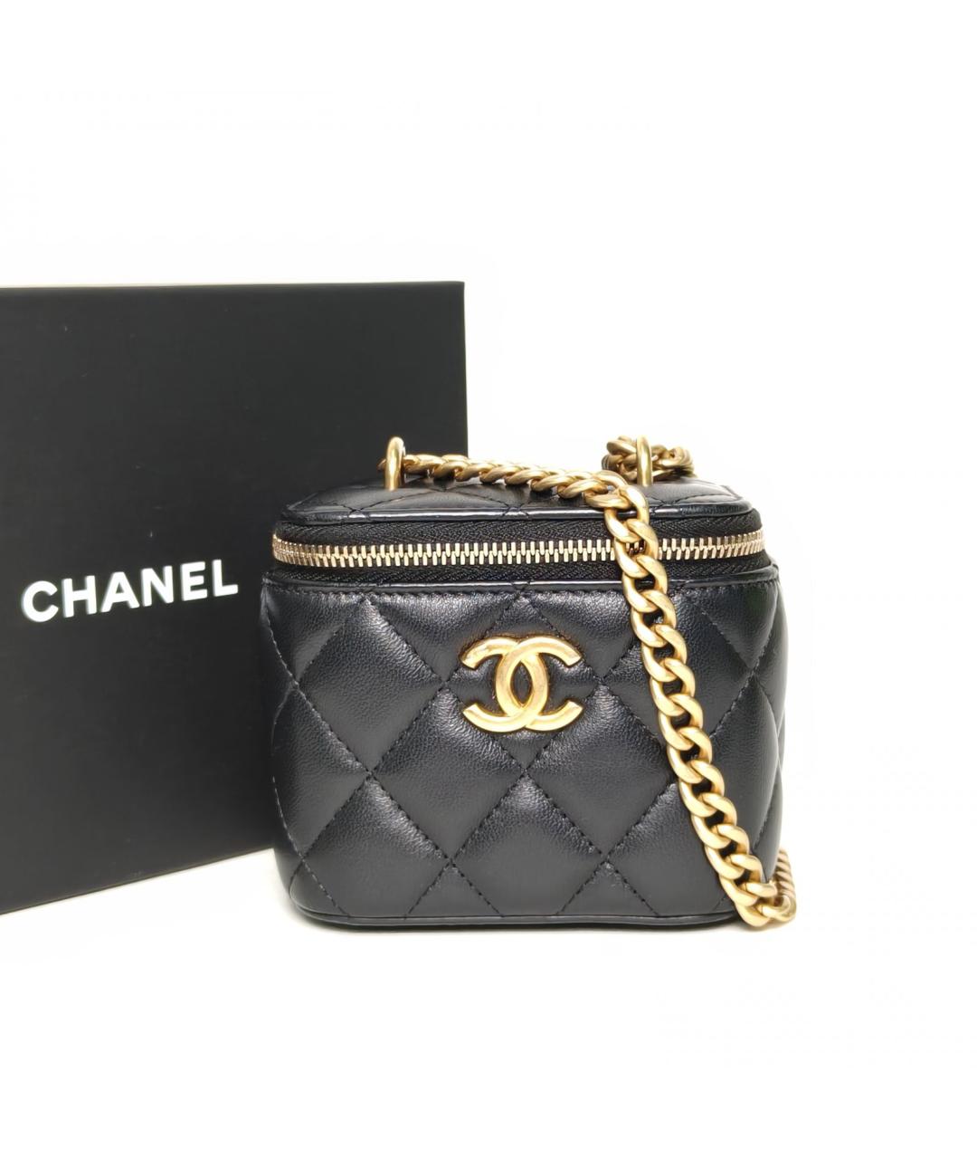 CHANEL Черная кожаная сумка через плечо, фото 9