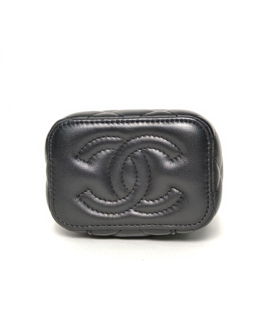 CHANEL Черная кожаная сумка через плечо, фото 6