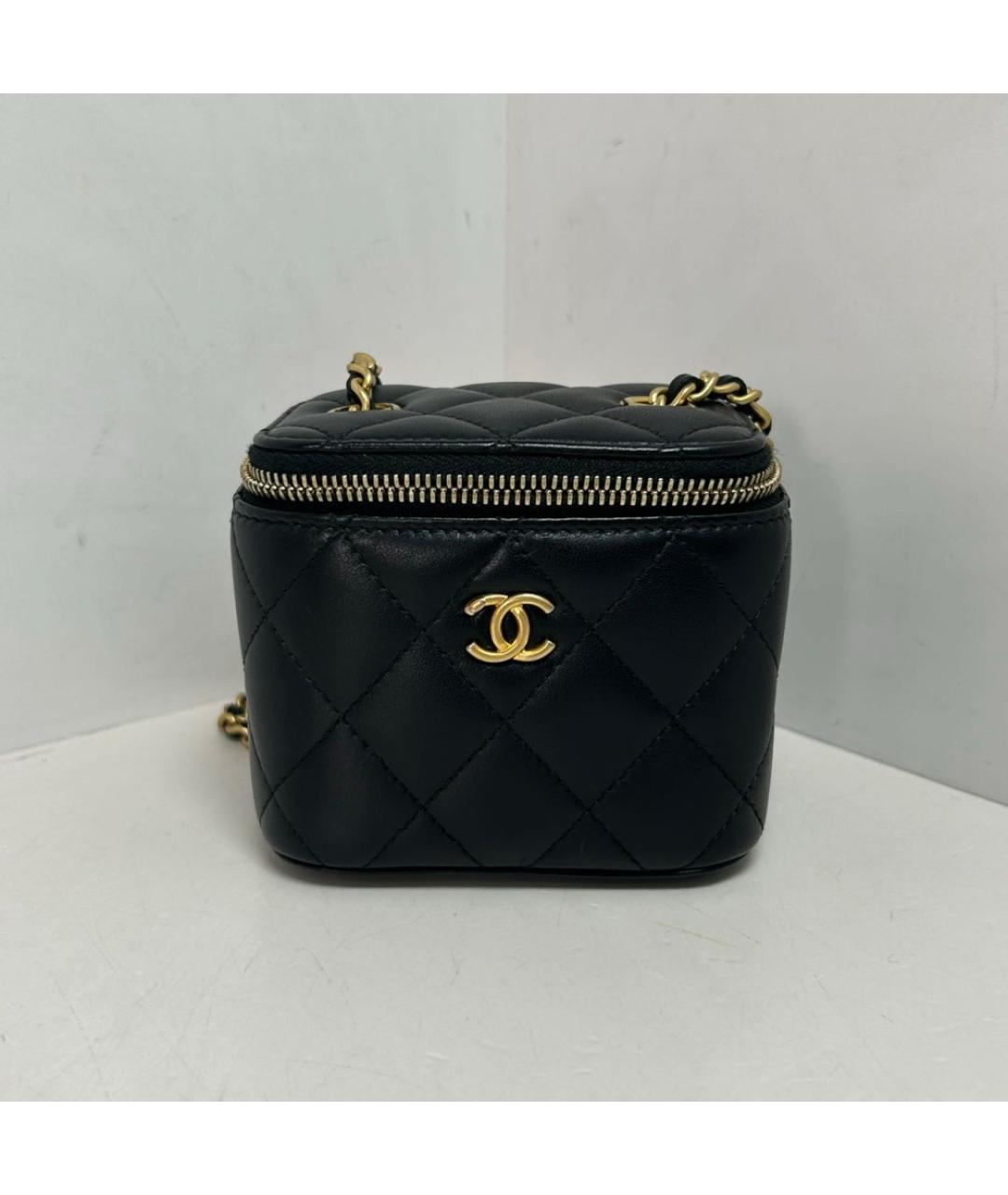 CHANEL Черная кожаная сумка через плечо, фото 9
