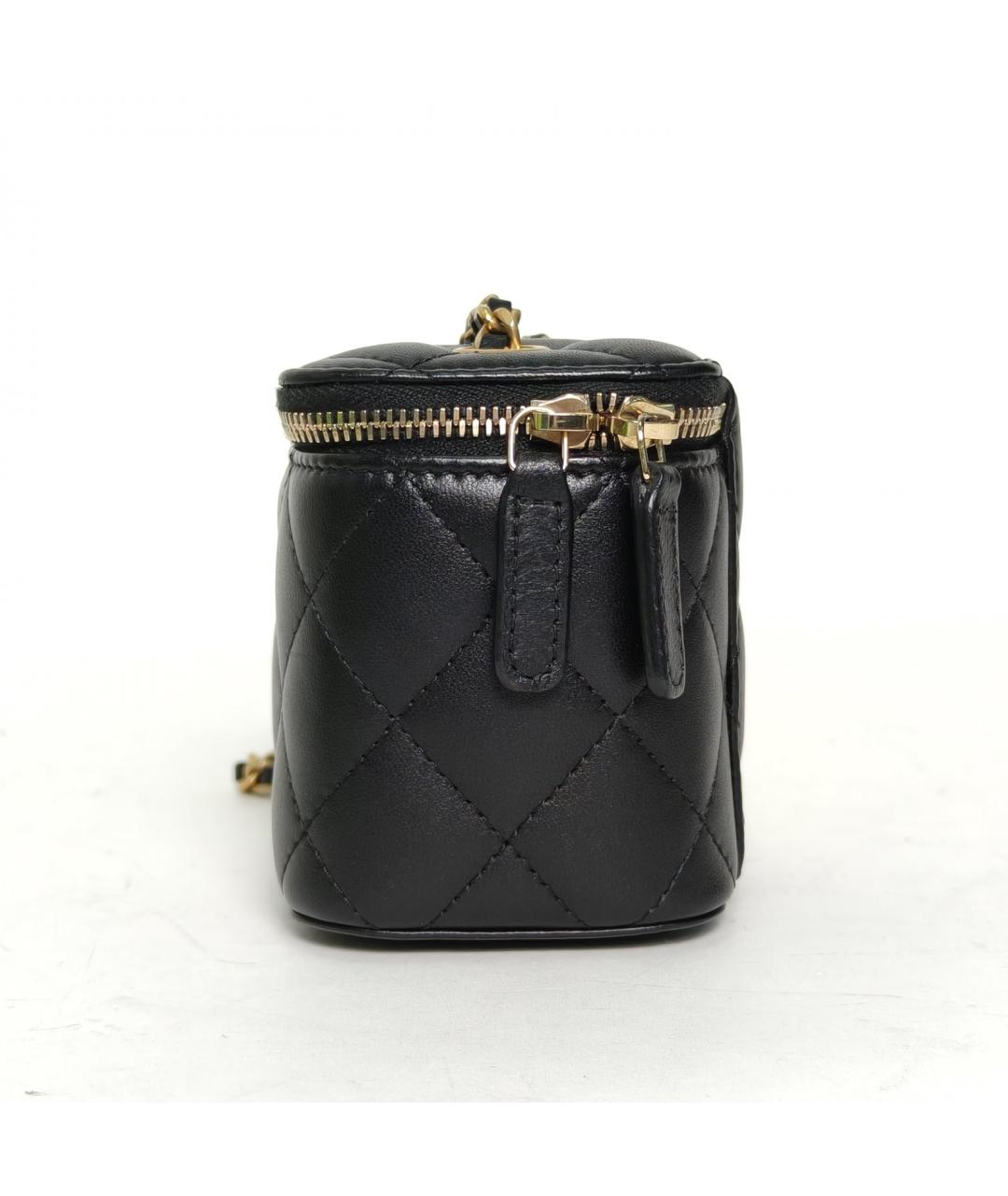 CHANEL Черная кожаная сумка через плечо, фото 5