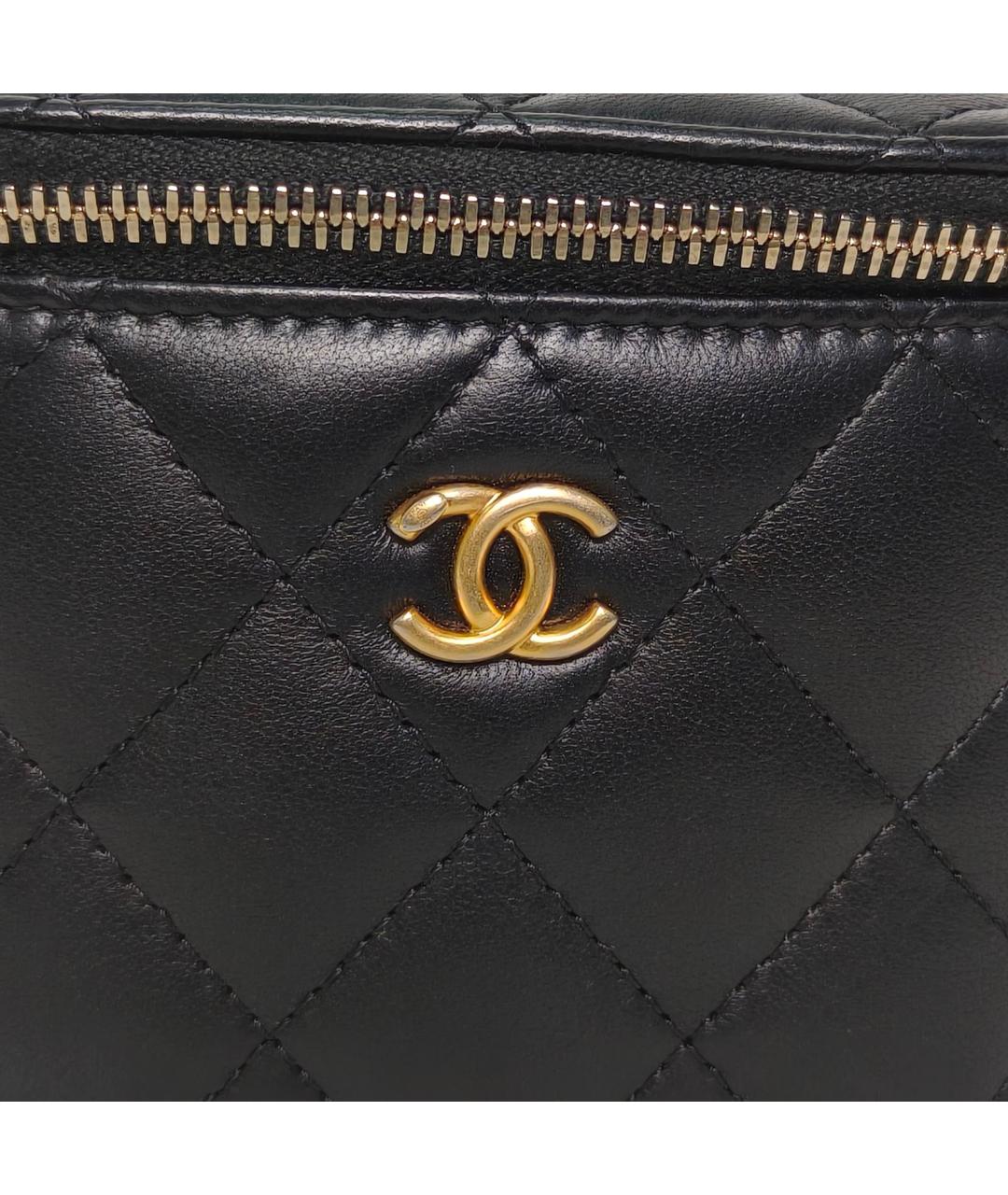 CHANEL Черная кожаная сумка через плечо, фото 7