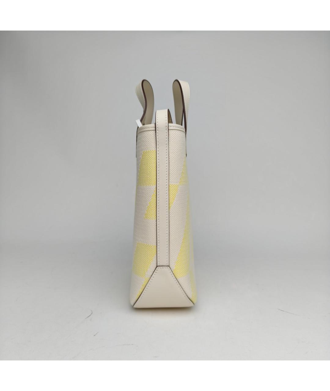 HERMES Желтая тканевая сумка через плечо, фото 3