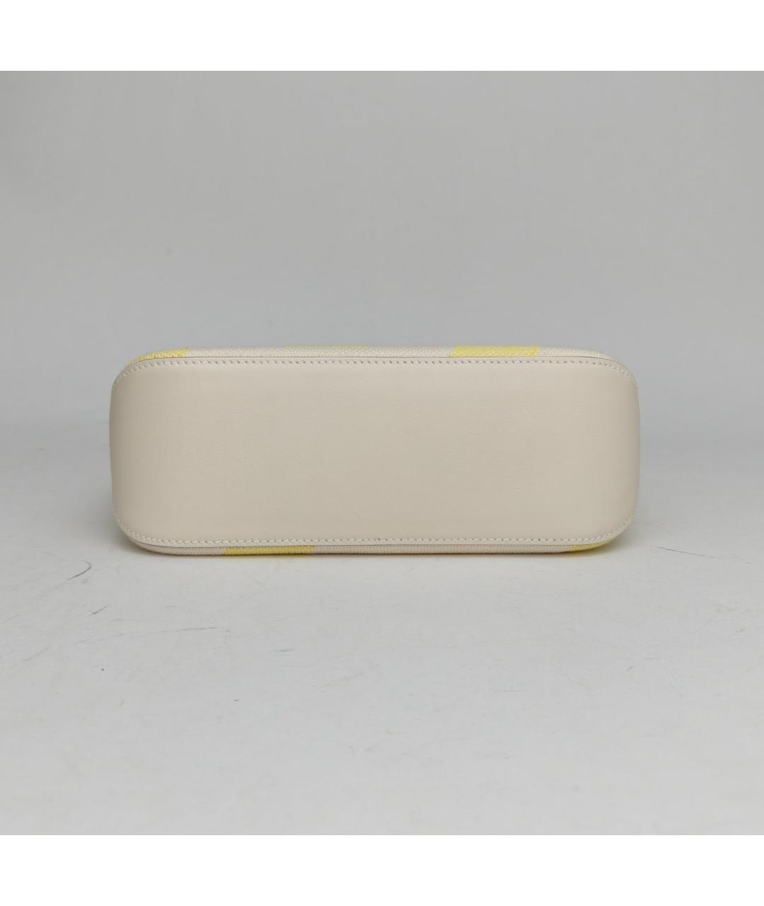 HERMES Желтая тканевая сумка через плечо, фото 6