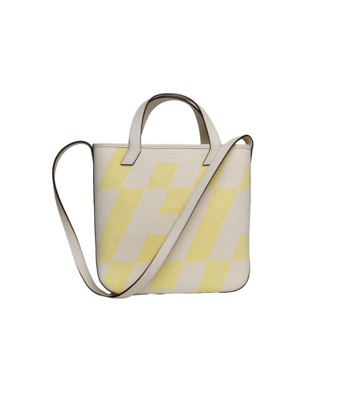 HERMES Желтая тканевая сумка через плечо, фото 9