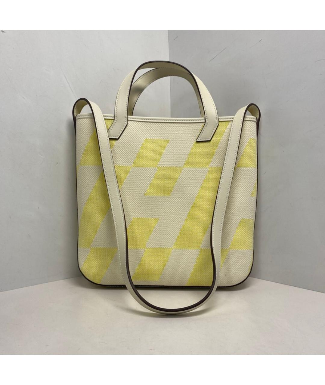 HERMES Желтая тканевая сумка через плечо, фото 8