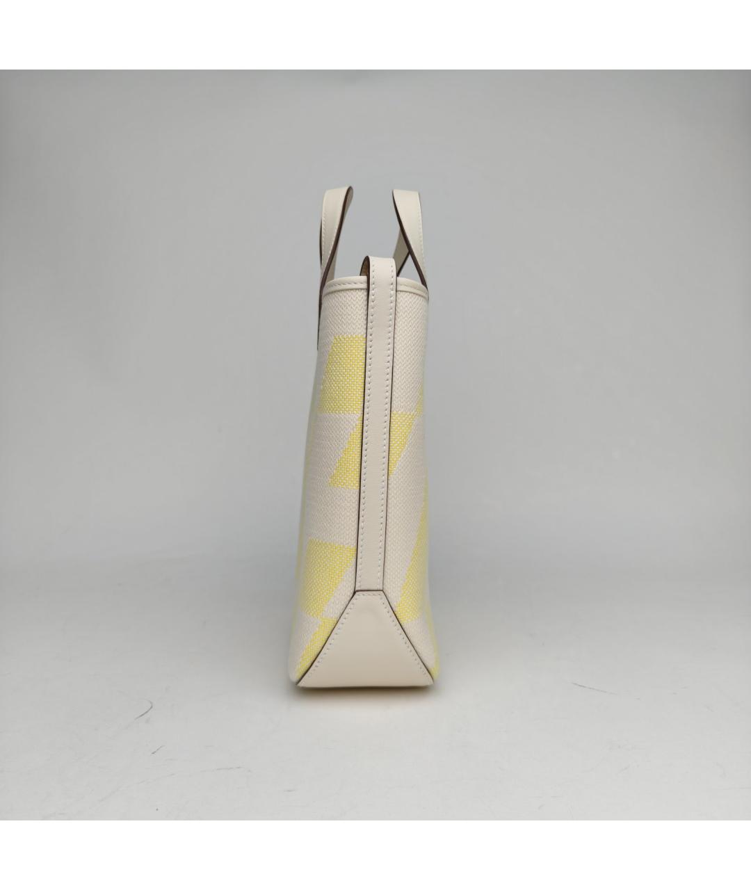 HERMES Желтая тканевая сумка через плечо, фото 5