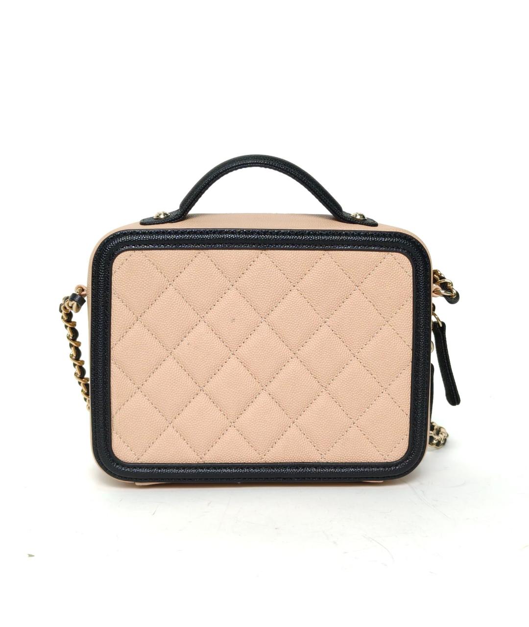 CHANEL Бежевая кожаная сумка через плечо, фото 4