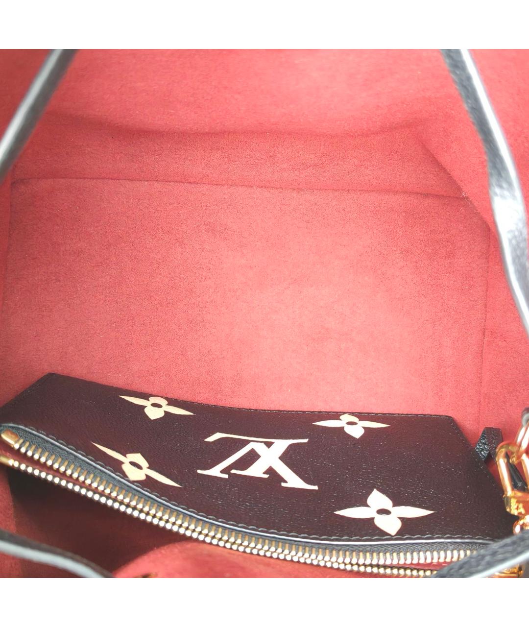 LOUIS VUITTON Черная кожаная сумка через плечо, фото 6