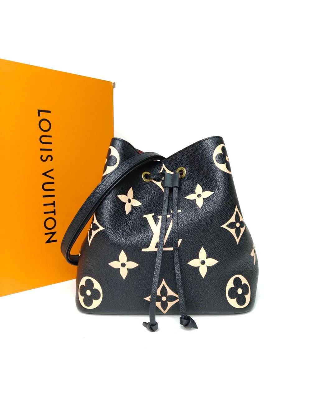 LOUIS VUITTON Черная кожаная сумка через плечо, фото 7