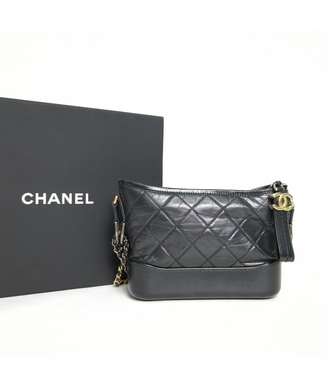 CHANEL Черная кожаная сумка через плечо, фото 9