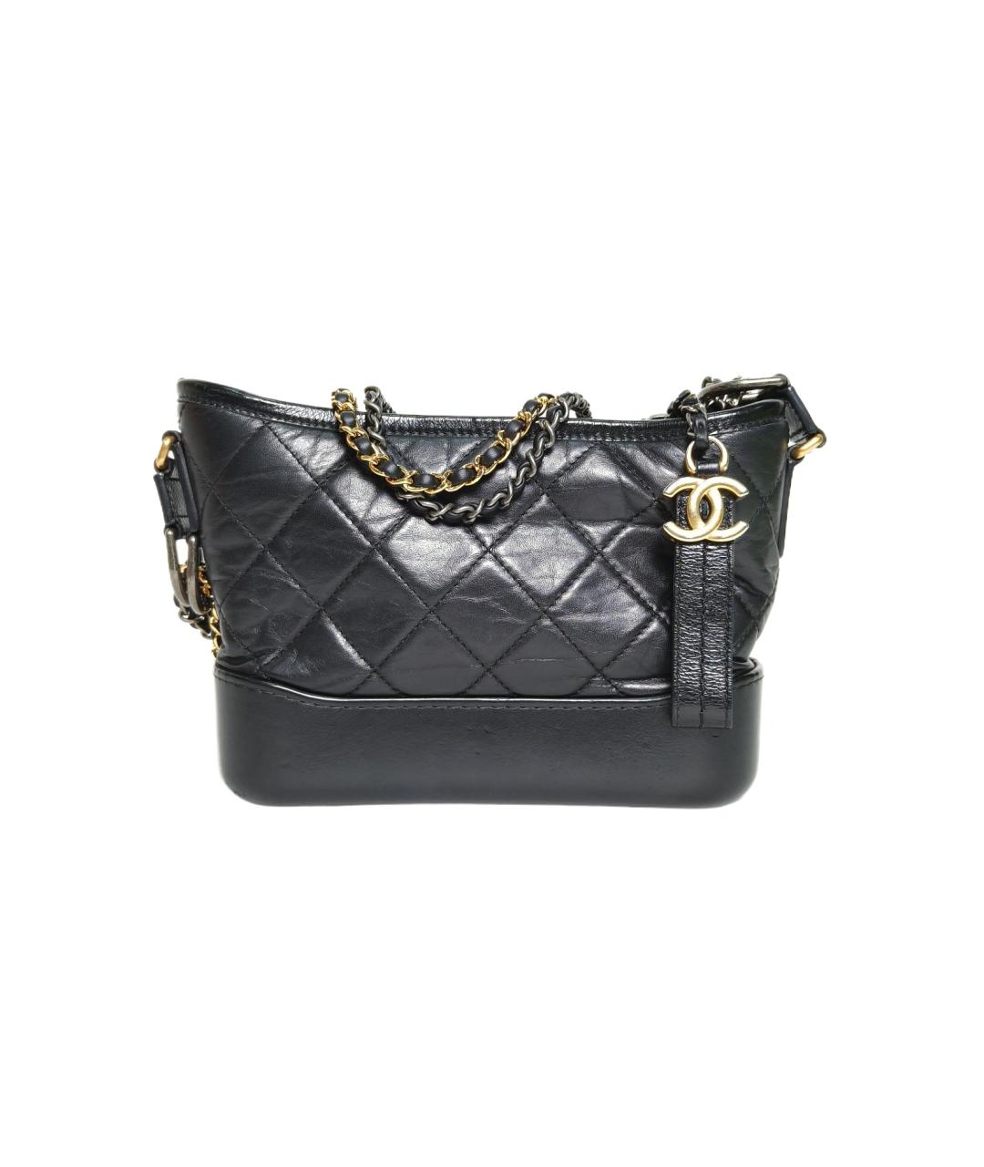 CHANEL Черная кожаная сумка через плечо, фото 10