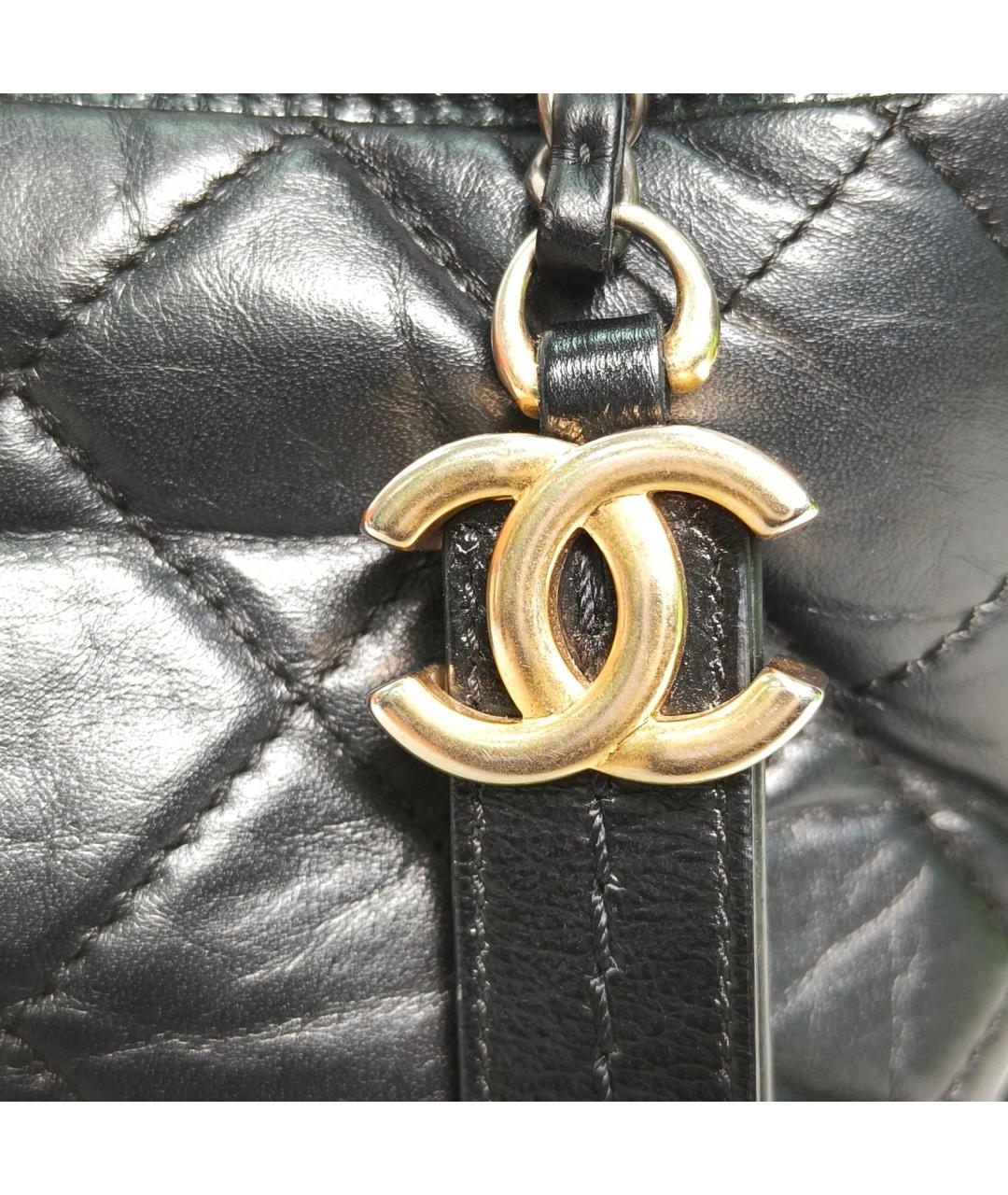 CHANEL Черная кожаная сумка через плечо, фото 7