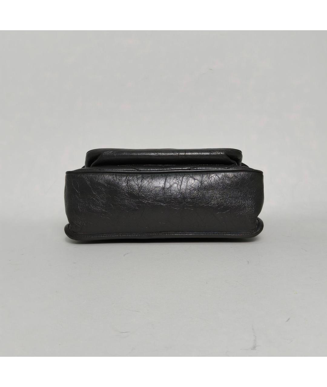 SAINT LAURENT Черная кожаная сумка через плечо, фото 6