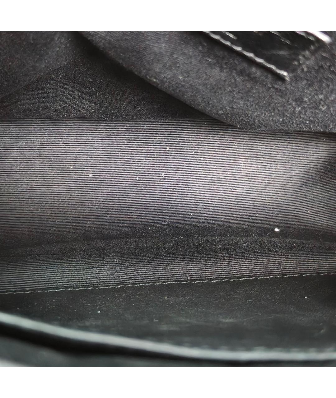 SAINT LAURENT Черная кожаная сумка через плечо, фото 8