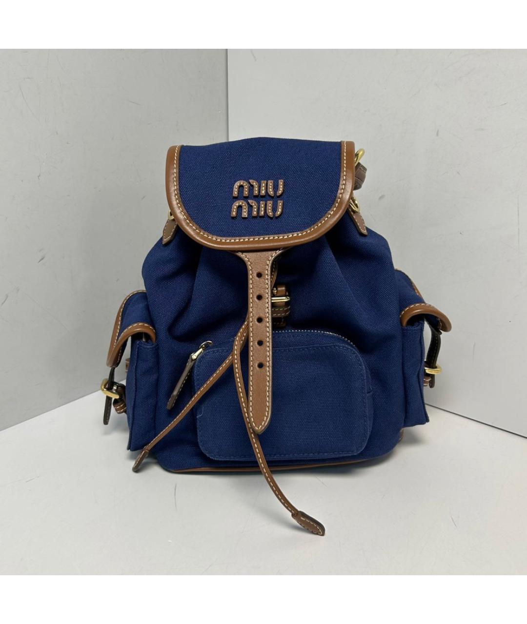 MIU MIU Синий рюкзак, фото 7