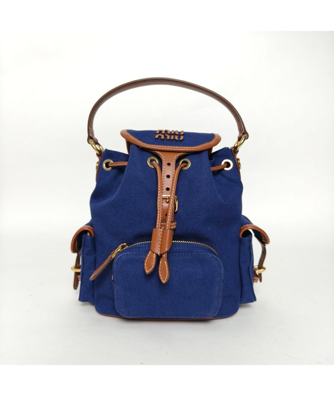 MIU MIU Синий рюкзак, фото 10