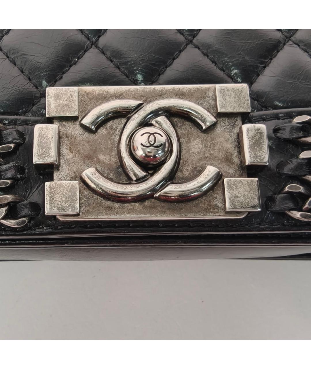 CHANEL Черная кожаная сумка через плечо, фото 7