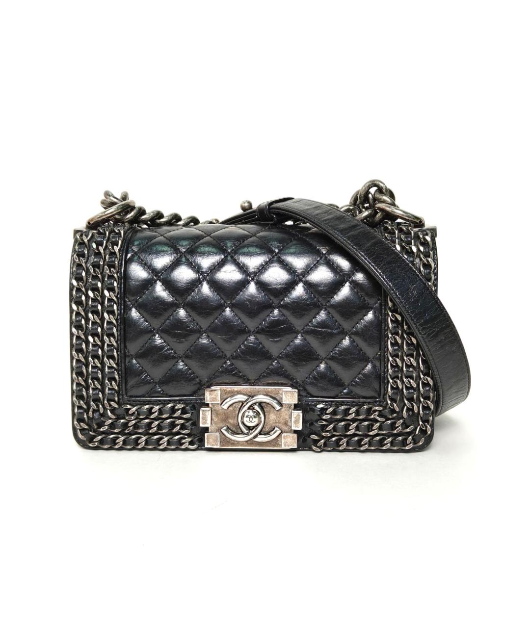 CHANEL Черная кожаная сумка через плечо, фото 2