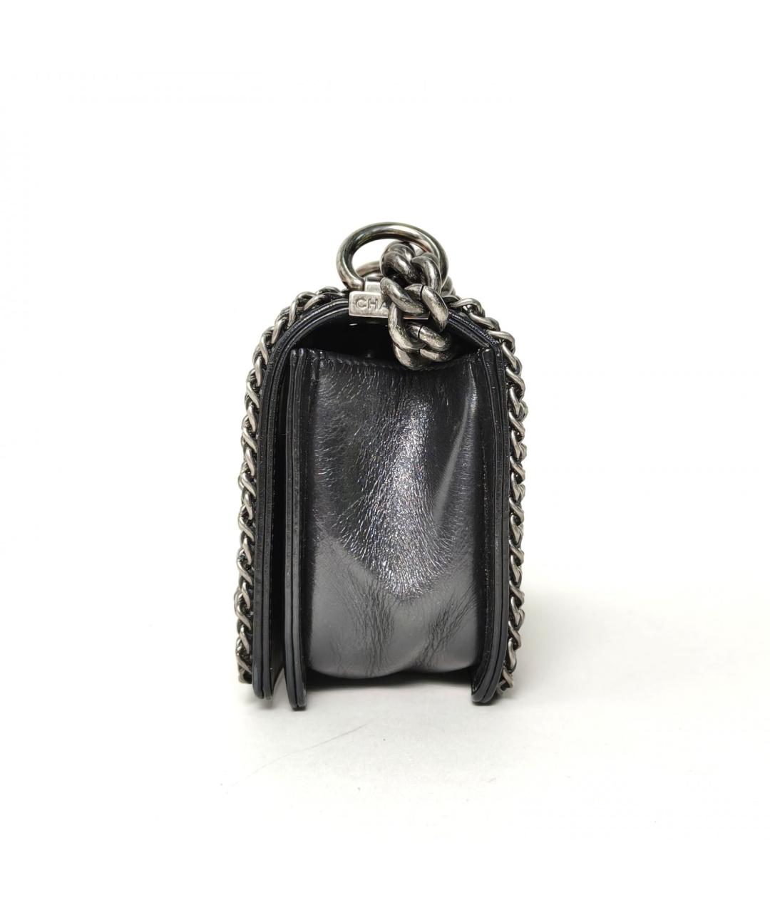 CHANEL Черная кожаная сумка через плечо, фото 3
