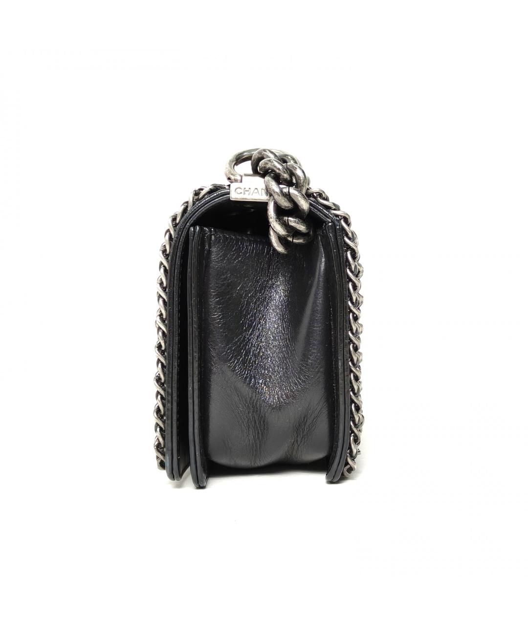 CHANEL Черная кожаная сумка через плечо, фото 5