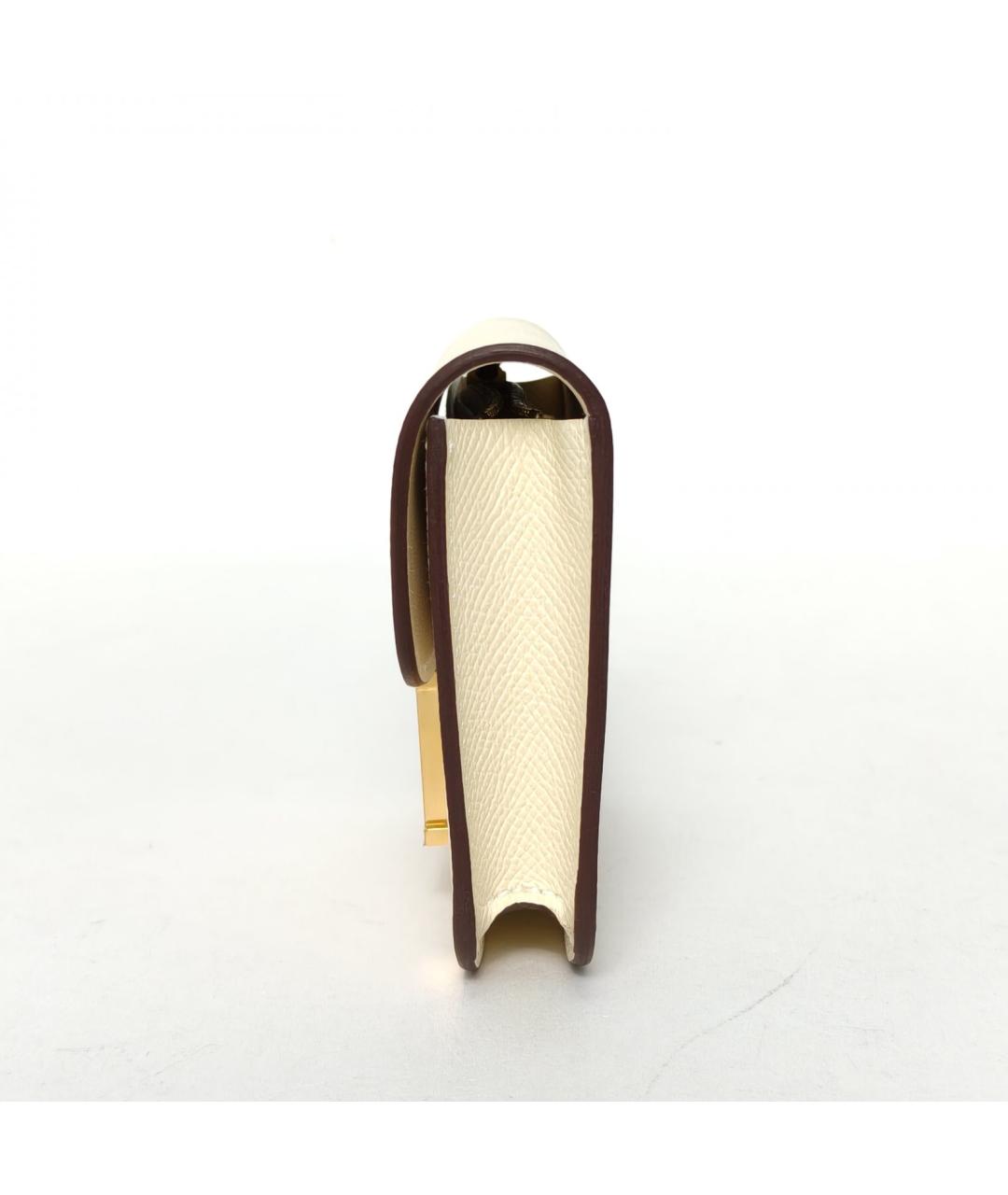 HERMES Белая кожаная сумка через плечо, фото 3