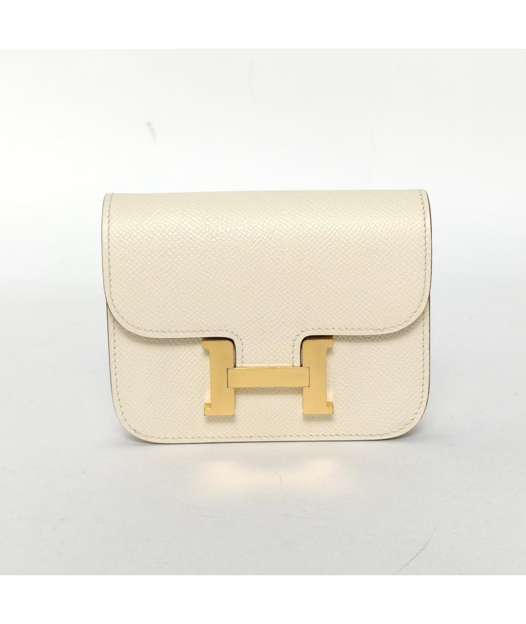 HERMES Белая кожаная сумка через плечо, фото 2